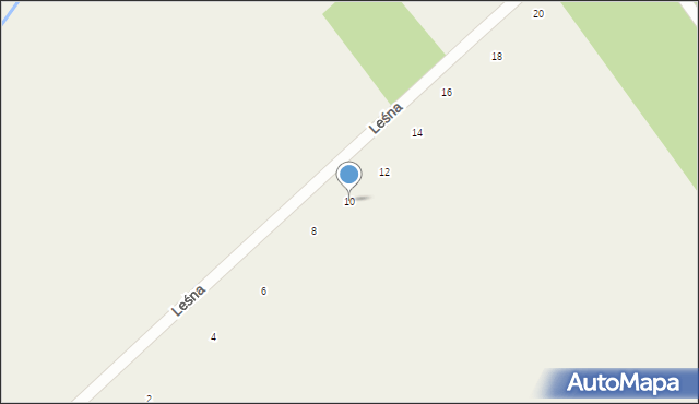 Łomazy, Leśna, 10, mapa Łomazy