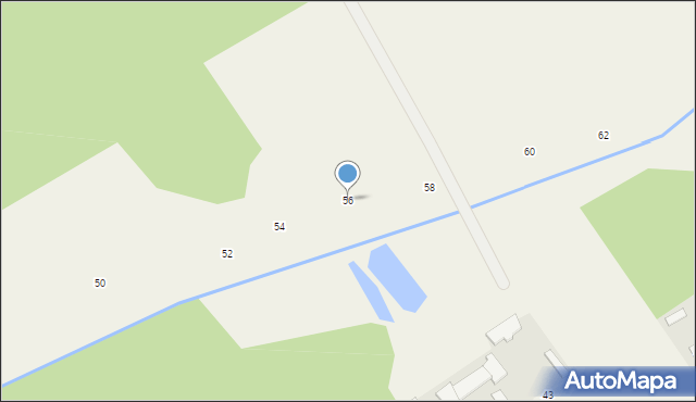 Łomazy, Leśna, 56, mapa Łomazy