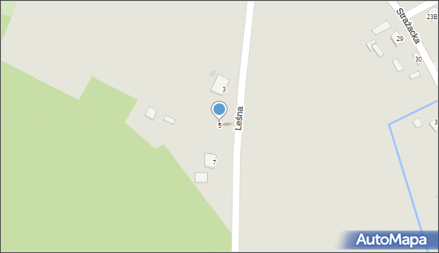 Łopuszno, Leśna, 5, mapa Łopuszno