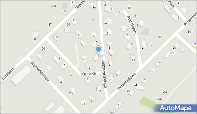 Lubaczów, Leszczyńskiego Zygmunta, dr., 3, mapa Lubaczów