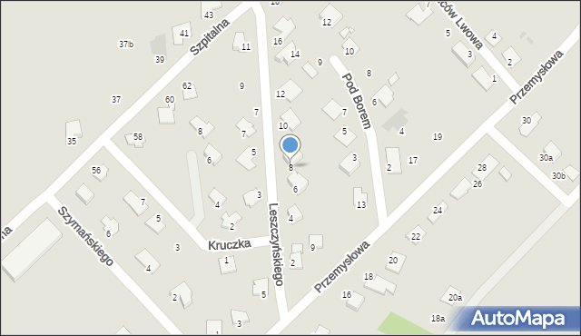 Lubaczów, Leszczyńskiego Zygmunta, dr., 8, mapa Lubaczów