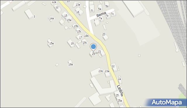Lubań, Leśna, 23, mapa Lubań