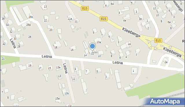 Lubartów, Leśna, 12, mapa Lubartów