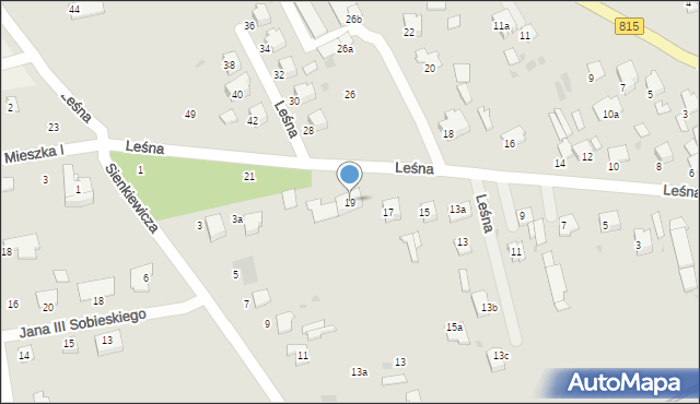 Lubartów, Leśna, 19, mapa Lubartów