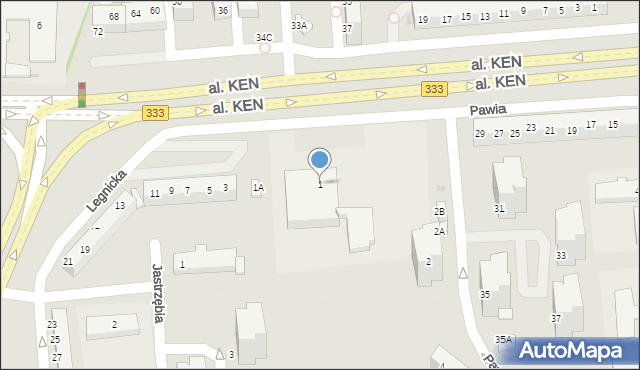 Lubin, Legnicka, 1, mapa Lubin