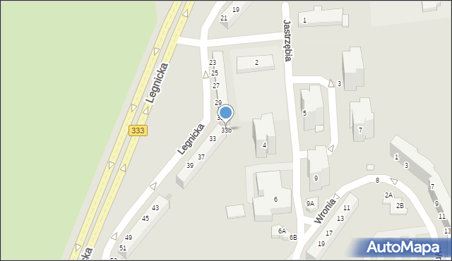 Lubin, Legnicka, 33b, mapa Lubin