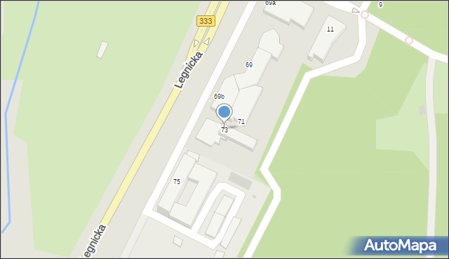 Lubin, Legnicka, 73, mapa Lubin