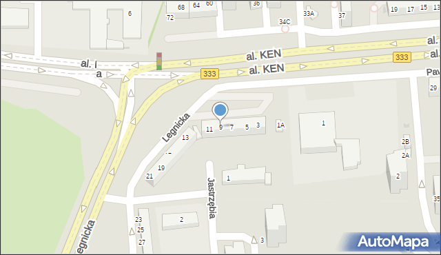 Lubin, Legnicka, 9, mapa Lubin