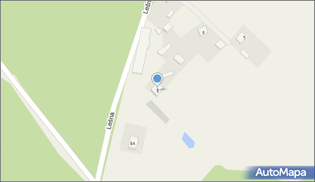 Lubiszyn, Leśna, 8, mapa Lubiszyn