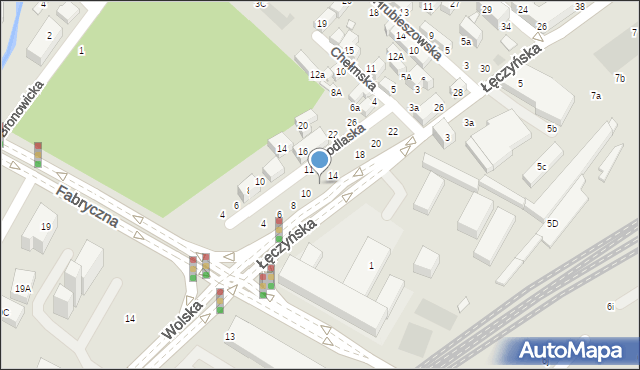 Lublin, Łęczyńska, 12, mapa Lublina