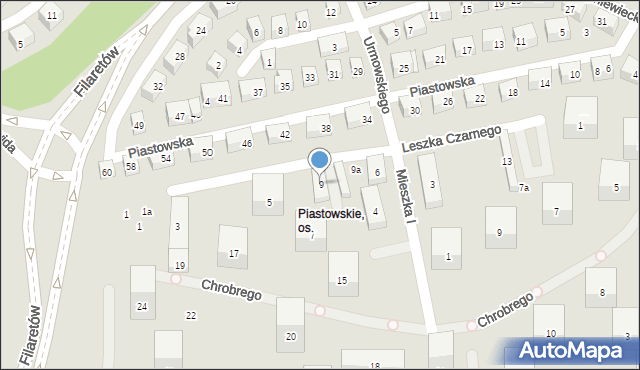 Lublin, Leszka Czarnego, 9, mapa Lublina