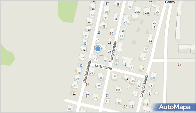 Lublin, Leśmiana Bolesława, 11A, mapa Lublina