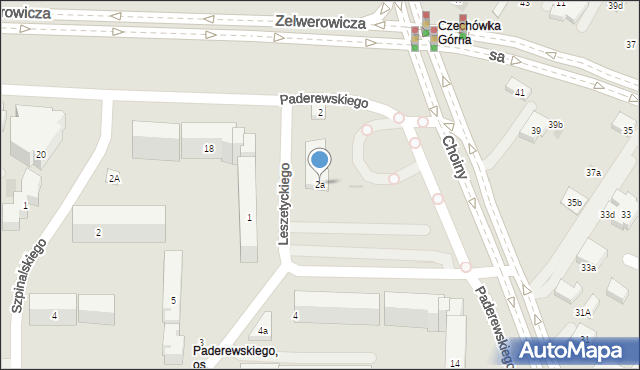 Lublin, Leszetyckiego Teodora, 2a, mapa Lublina