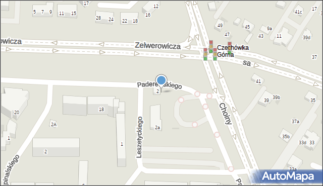 Lublin, Leszetyckiego Teodora, 2b, mapa Lublina