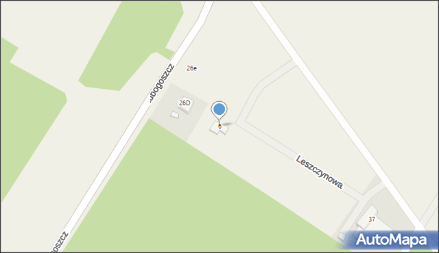 Lubogoszcz, Leszczynowa, 6, mapa Lubogoszcz