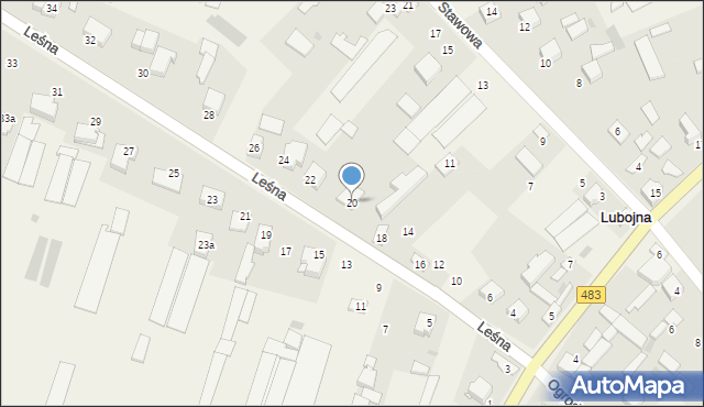 Lubojna, Leśna, 20, mapa Lubojna
