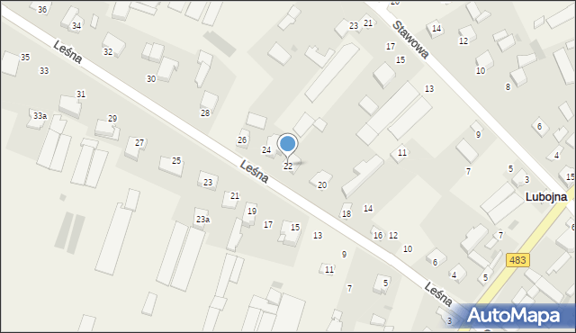 Lubojna, Leśna, 22, mapa Lubojna