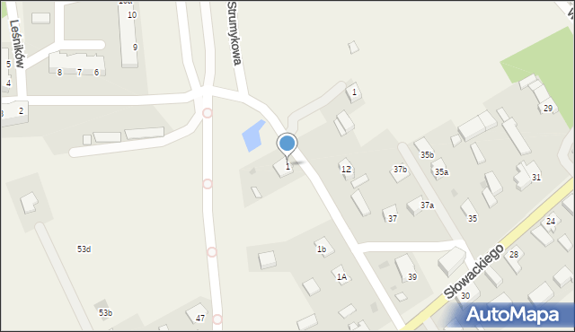 Łupowo, Leśników, 1, mapa Łupowo