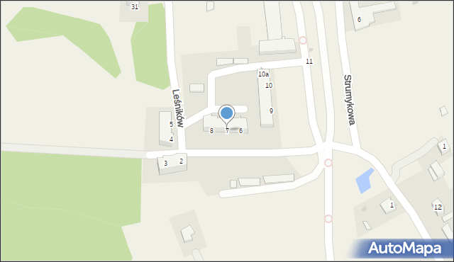 Łupowo, Leśników, 7, mapa Łupowo