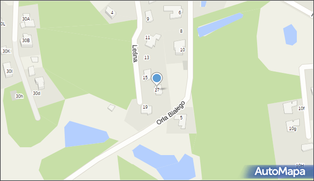 Łupstych, Leśna, 17, mapa Łupstych