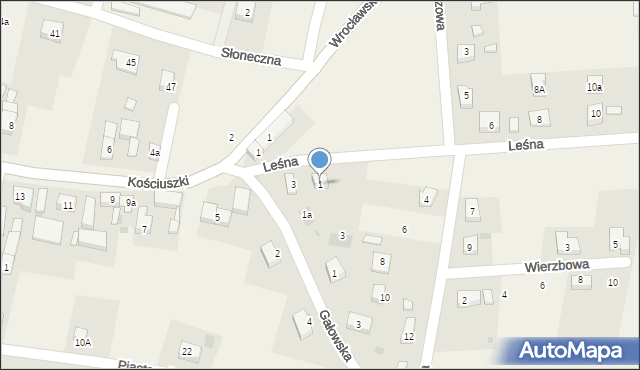 Lutynia, Leśna, 1, mapa Lutynia