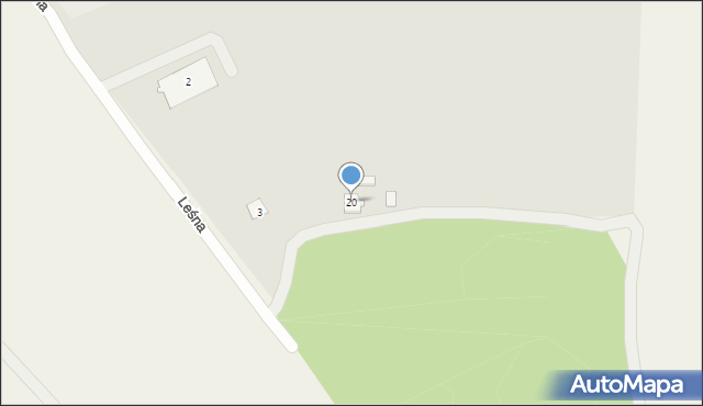 Lwówek, Leśna, 20, mapa Lwówek