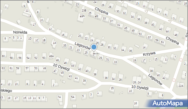 Lwówek Śląski, Legionów, 27, mapa Lwówek Śląski