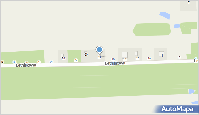 Łysiec, Letniskowa, 18, mapa Łysiec