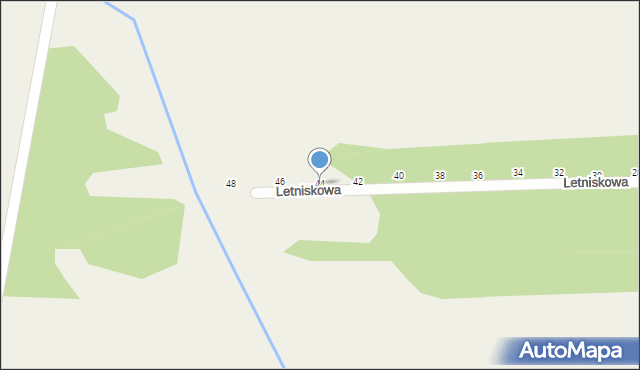 Łysiec, Letniskowa, 44, mapa Łysiec