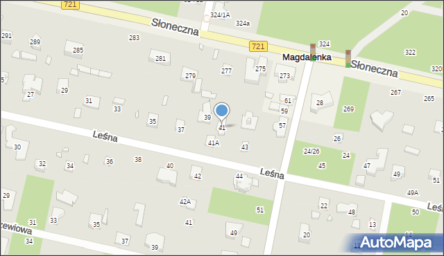 Magdalenka, Leśna, 41, mapa Magdalenka