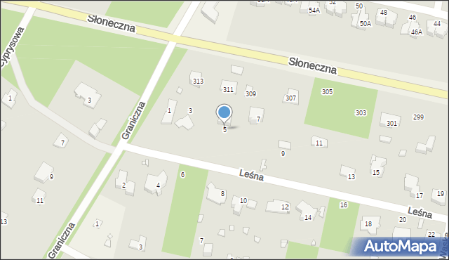 Magdalenka, Leśna, 5, mapa Magdalenka