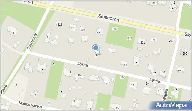 Magdalenka, Leśna, 9, mapa Magdalenka