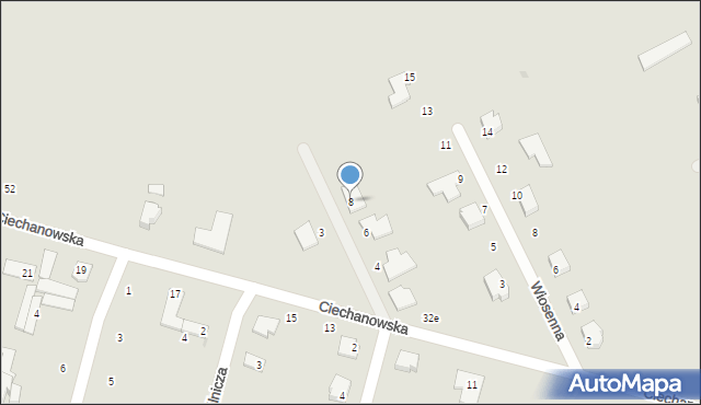 Maków Mazowiecki, Letnia, 8, mapa Maków Mazowiecki