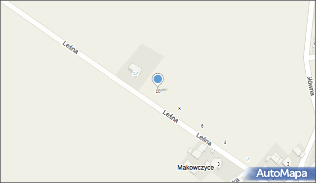 Makowczyce, Leśna, 10, mapa Makowczyce