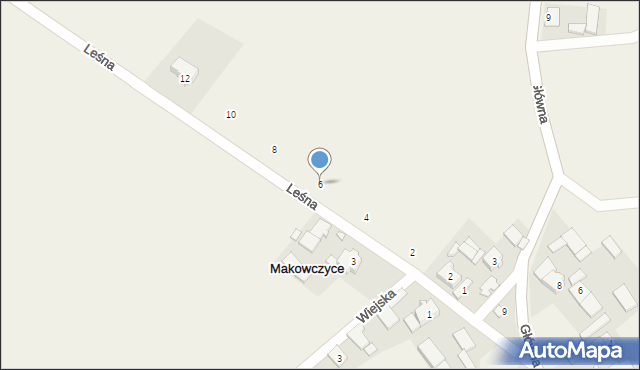 Makowczyce, Leśna, 6, mapa Makowczyce