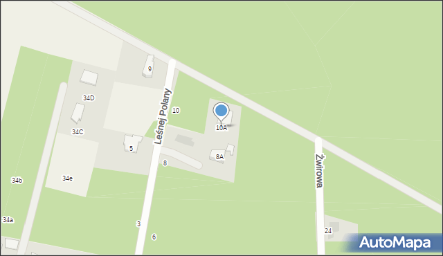 Malcanów, Leśnej Polany, 10A, mapa Malcanów