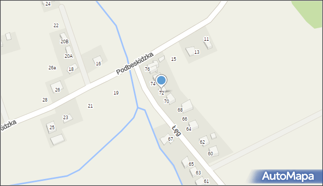Malec, Łęg, 72, mapa Malec