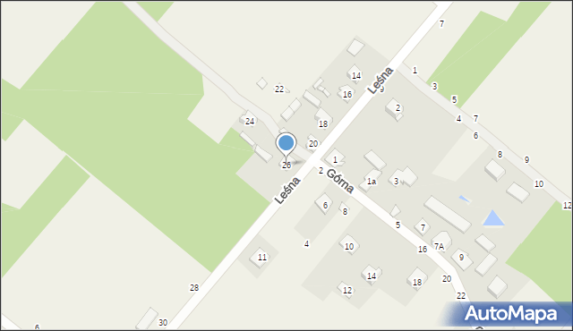 Maliszew, Leśna, 26, mapa Maliszew