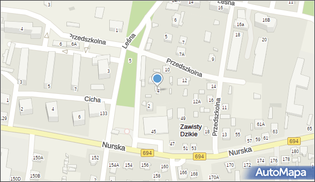 Małkinia Górna, Leśna, 4, mapa Małkinia Górna