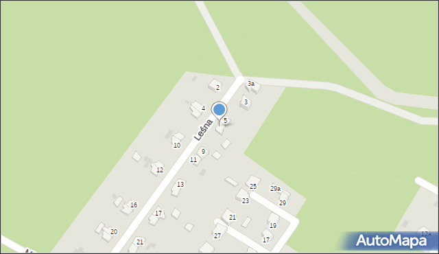 Małomice, Leśna, 7, mapa Małomice