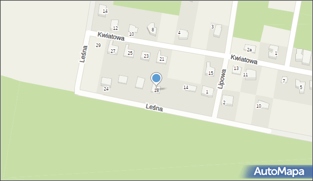 Mały Klincz, Leśna, 18, mapa Mały Klincz