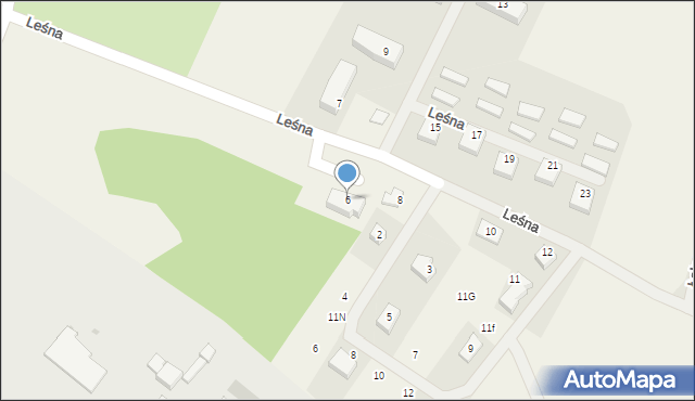 Manowo, Leśna, 6, mapa Manowo
