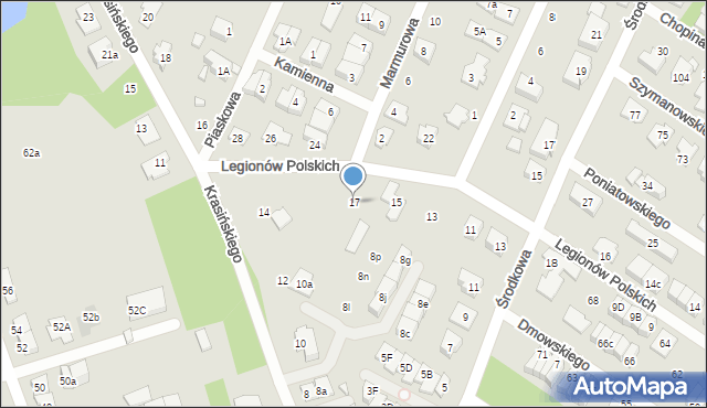 Marki, Legionów Polskich, 17, mapa Marki