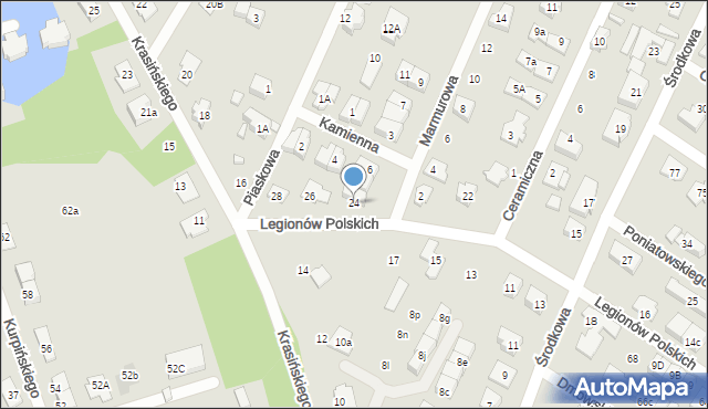 Marki, Legionów Polskich, 24, mapa Marki