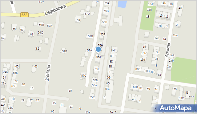 Marki, Legionowa, 55J, mapa Marki