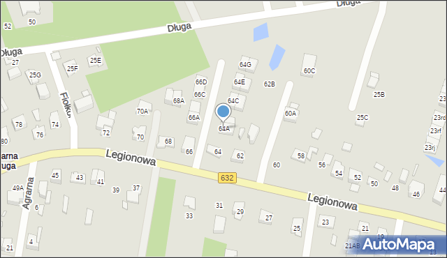 Marki, Legionowa, 64A, mapa Marki