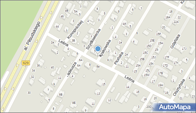 Marki, Leśna, 1, mapa Marki