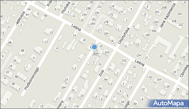 Marki, Leśna, 20D, mapa Marki