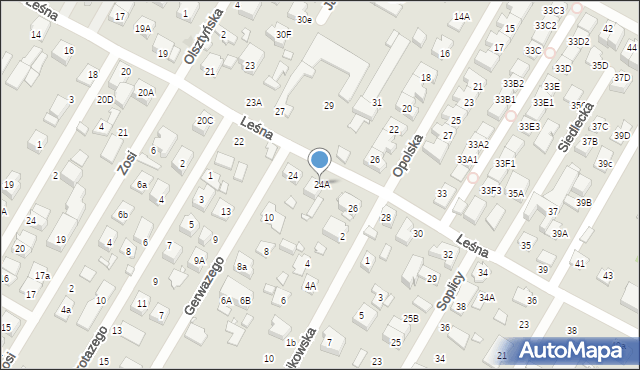 Marki, Leśna, 24A, mapa Marki