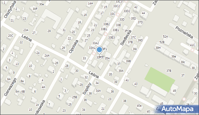 Marki, Leśna, 33F3, mapa Marki